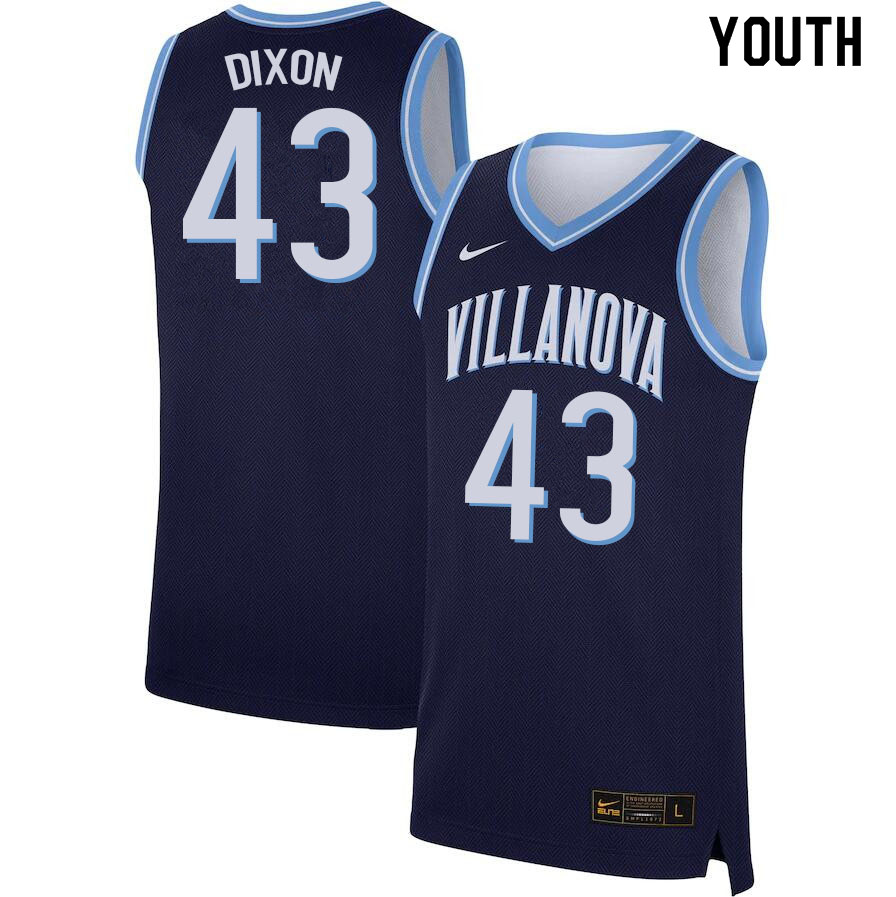 Youth #43 Eric Dixon Villanova Wildcats College Basketball Jerseys Sale-Navy